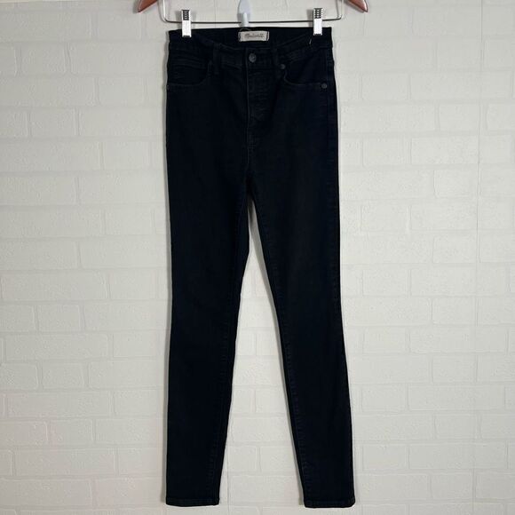 Madewell Women’s 9” Black High Rise Skinny Jeans size 25 - Picture 1 of 12